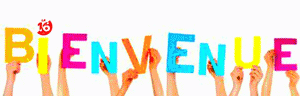 Gif animé bienvenue mains
